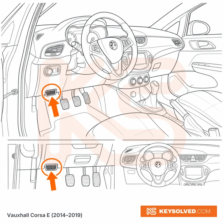 OBD port location illustration