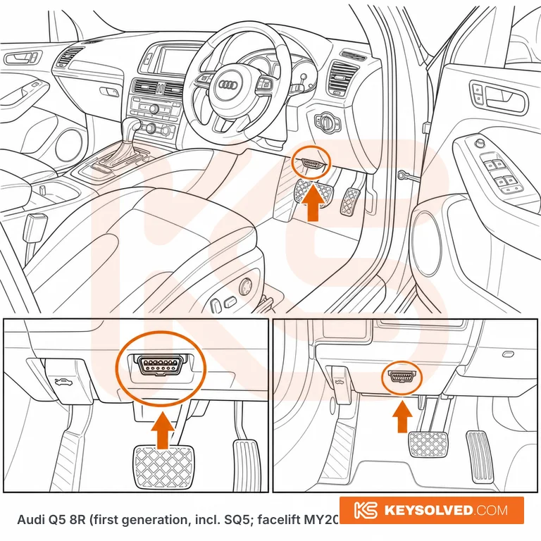 OBD port location illustration