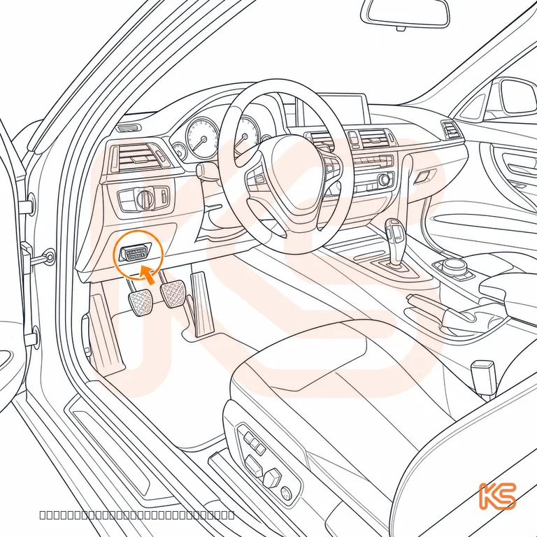 OBD port location illustration