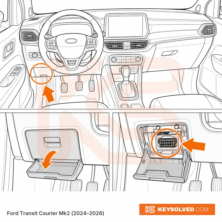 OBD port location illustration