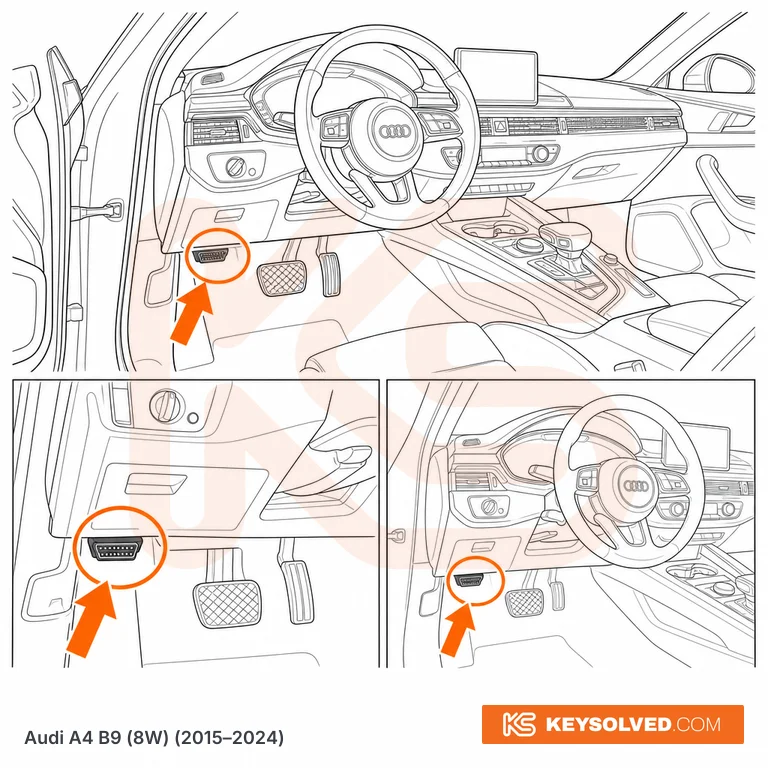 OBD port location illustration