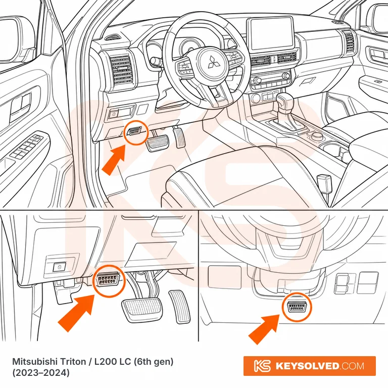 OBD port location illustration