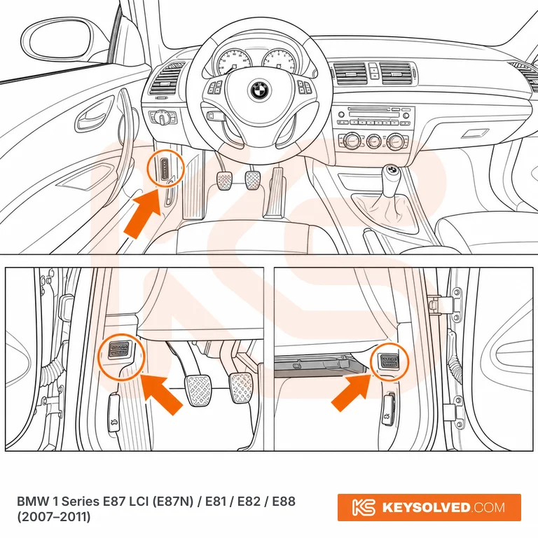 OBD port location illustration
