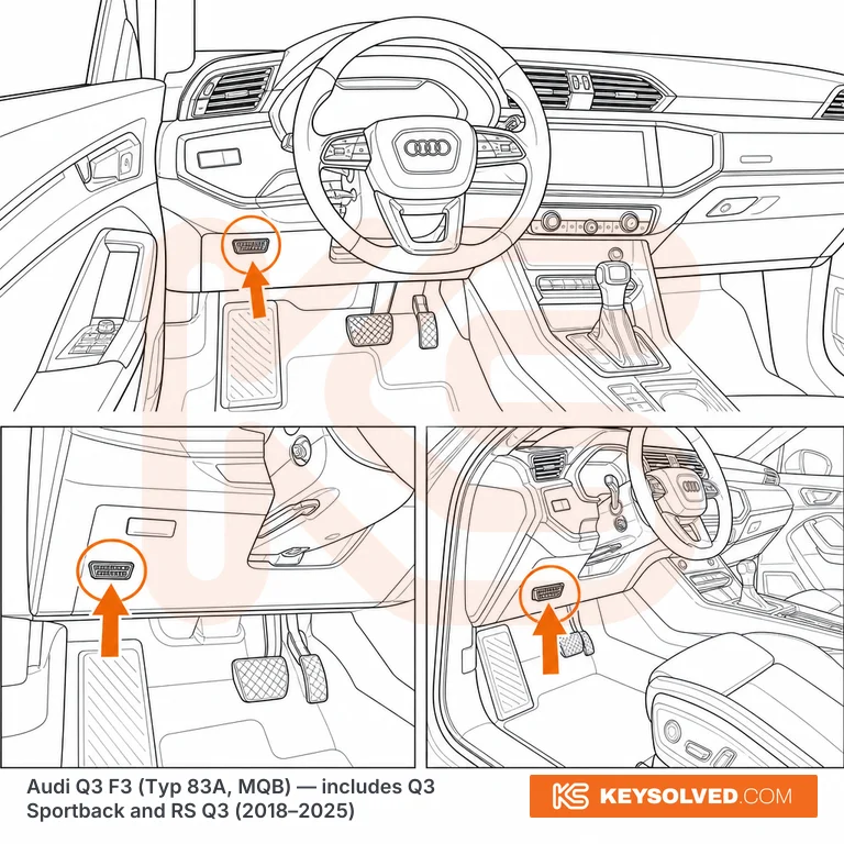 OBD port location illustration