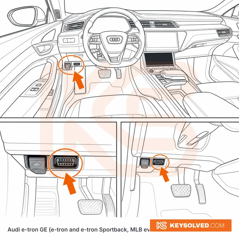 OBD port location illustration