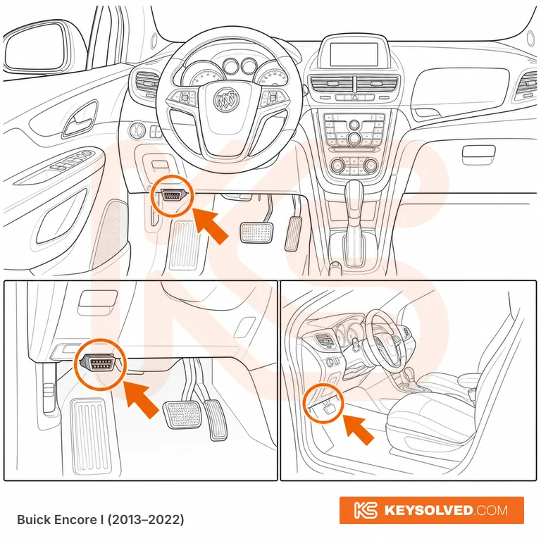 OBD port location illustration