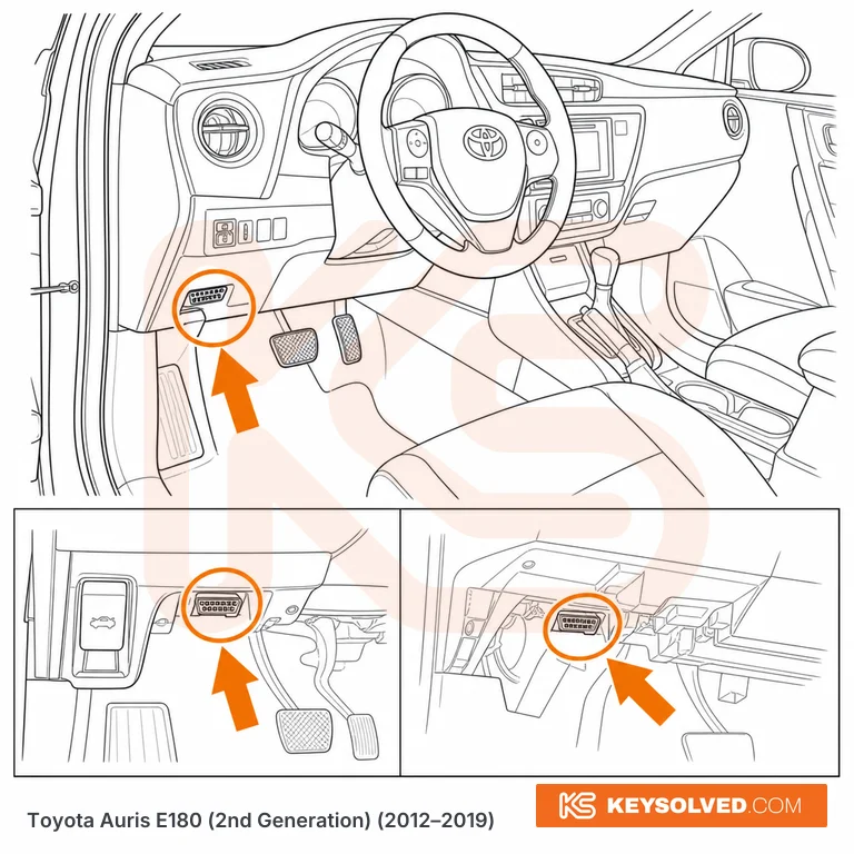 OBD port location illustration