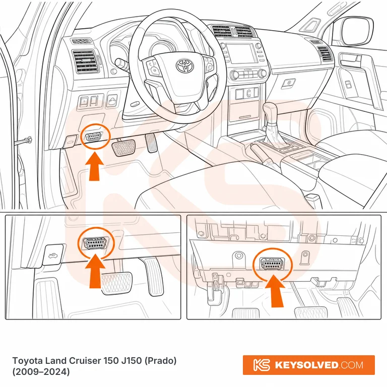 OBD port location illustration