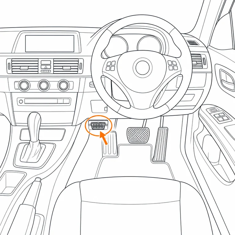 OBD port location illustration