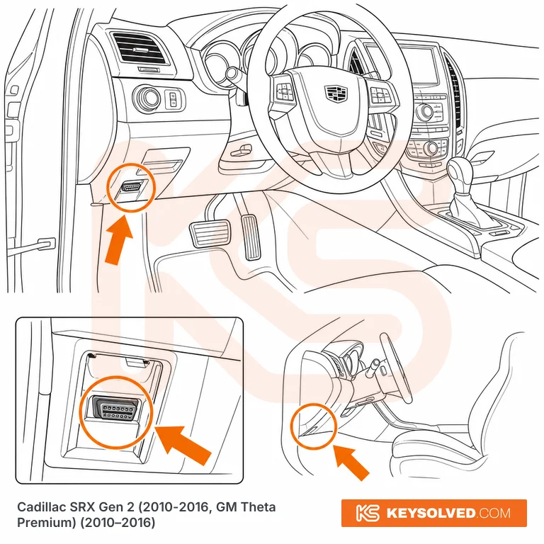 OBD port location illustration