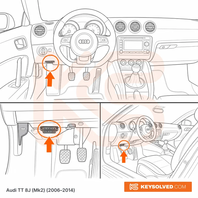 OBD port location illustration