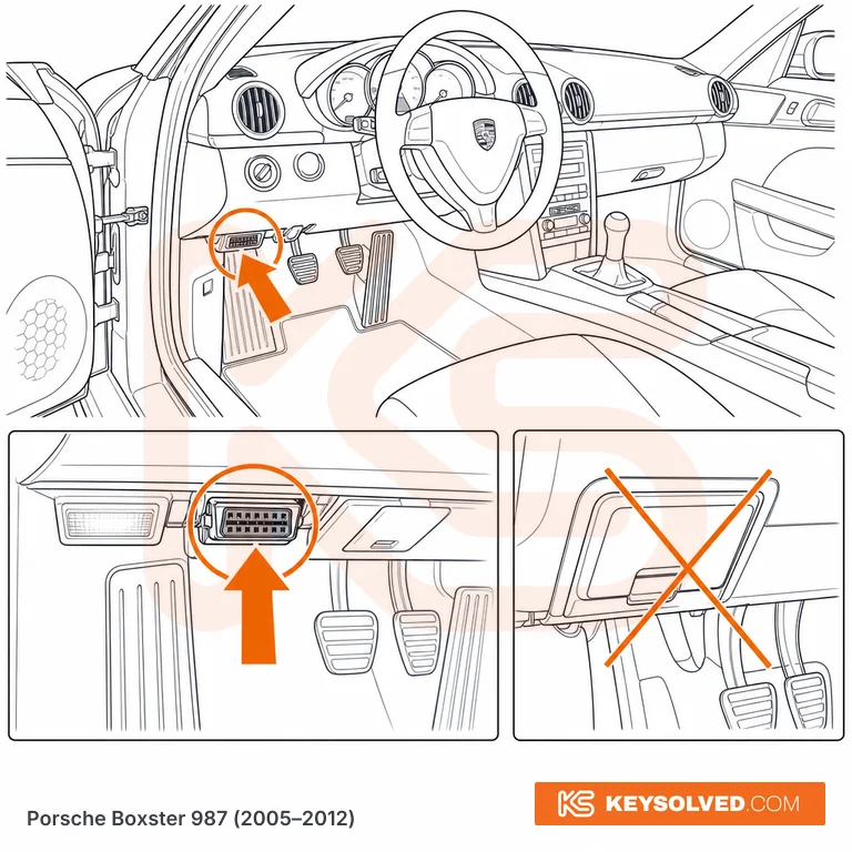 OBD port location illustration