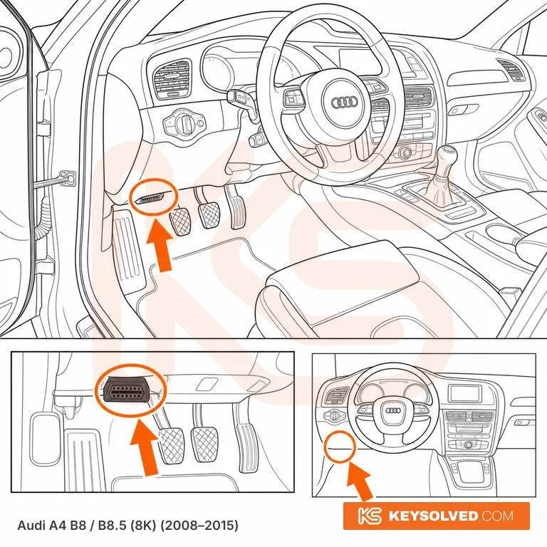 OBD port location illustration