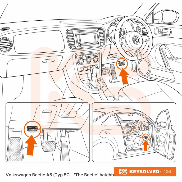 OBD port location illustration