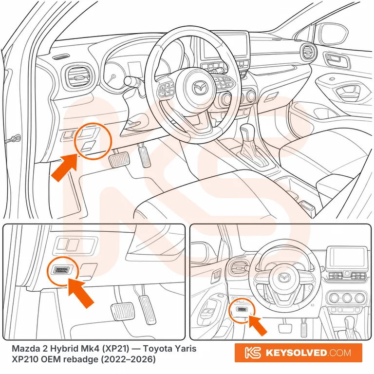 OBD port location illustration