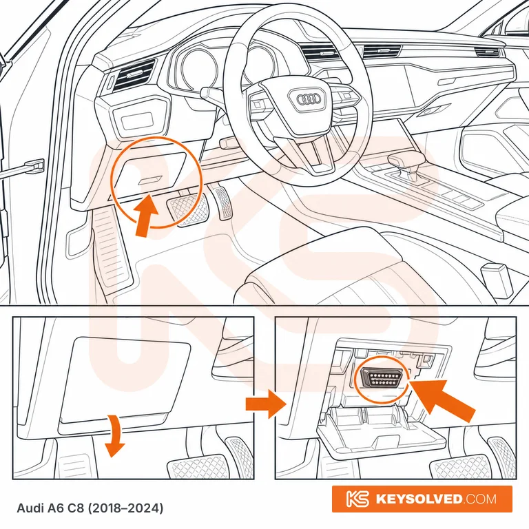 OBD port location illustration